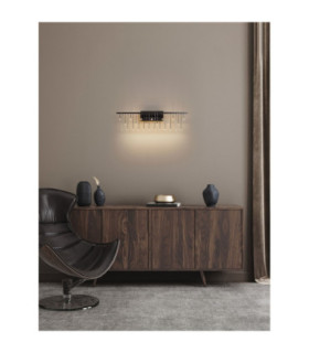 Stellar Integrated LED Wall Lamp Black Chrome Triac Dimmable LED 11W 892lm 3000K-2