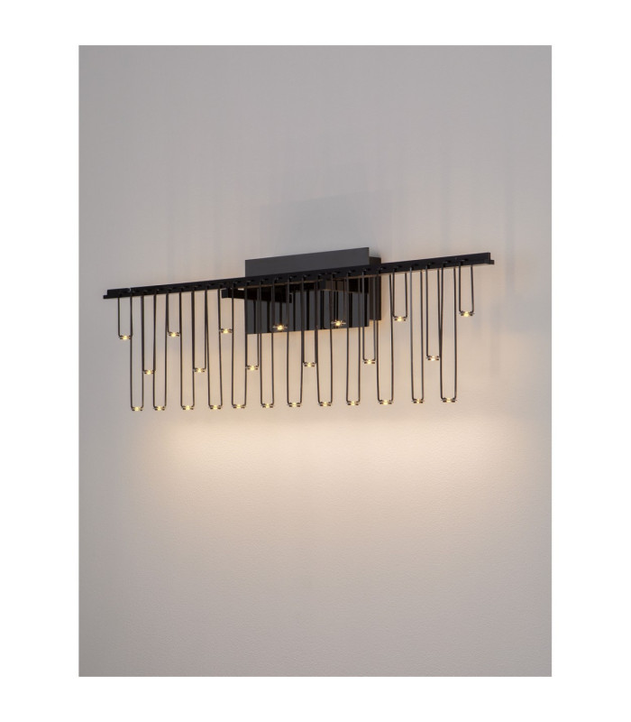 Stellar Integrated LED Wall Lamp Black Chrome Triac Dimmable LED 11W 892lm 3000K-4