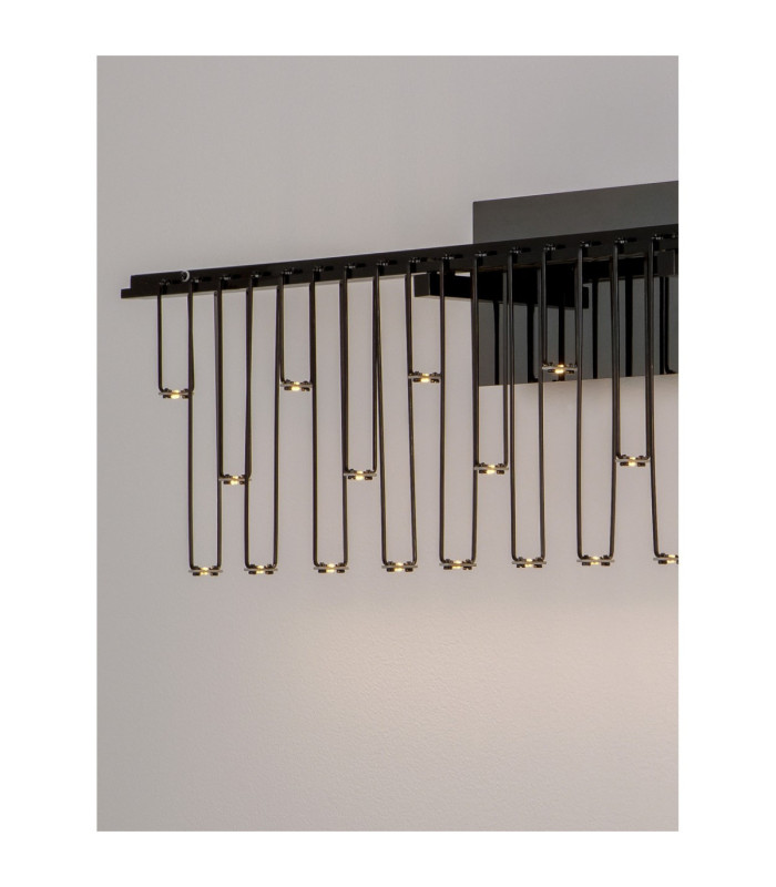 Stellar Integrated LED Wall Lamp Black Chrome Triac Dimmable LED 11W 892lm 3000K-5