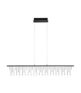 Stellar Bar Pendant Ceiling Light Black Chrome Triac Dimmable LED 17W 1355lm 3000K-1