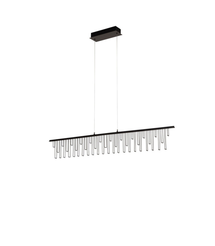 Stellar Bar Pendant Ceiling Light Black Chrome Triac Dimmable LED 17W 1355lm 3000K-3