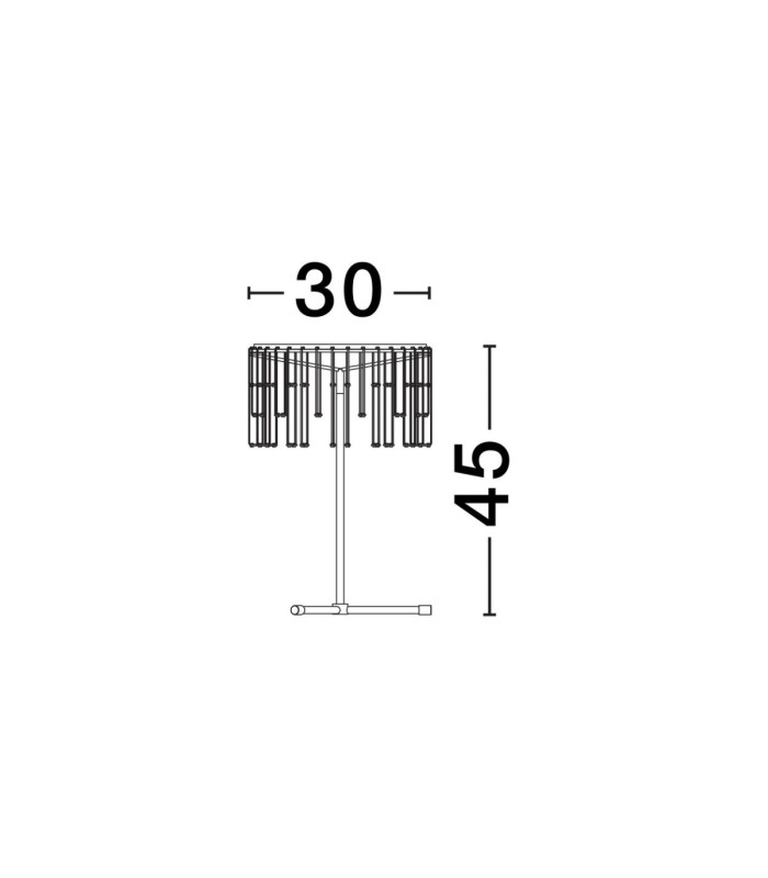 Stellar Table Lamp Black Chrome Dimmable LED 14W 953lm 3000K-6