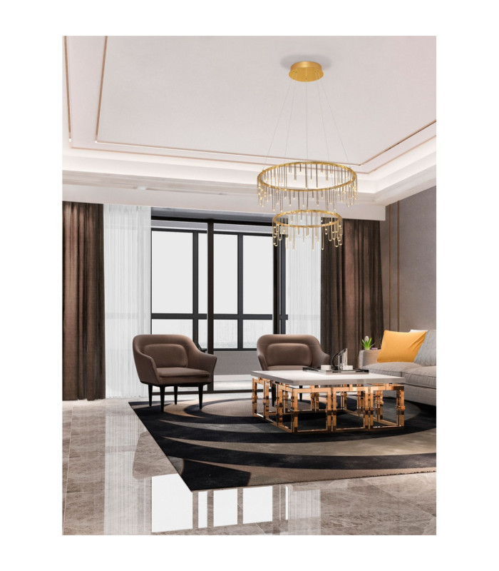 Stellar Integrated LED Pendant Ceiling Light Gold Triac Dimmable LED 41W 3317lm 3000K-2