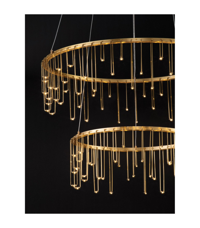 Stellar Integrated LED Pendant Ceiling Light Gold Triac Dimmable LED 41W 3317lm 3000K-5