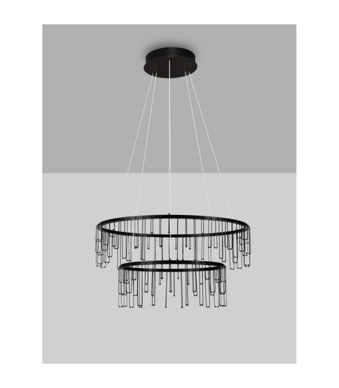 Stellar Integrated LED Pendant Ceiling Light Black Chrome Triac Dimmable LED 41W 3317lm 3000K-3