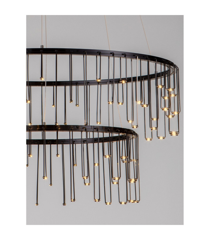 Stellar Integrated LED Pendant Ceiling Light Black Chrome Triac Dimmable LED 41W 3317lm 3000K-5