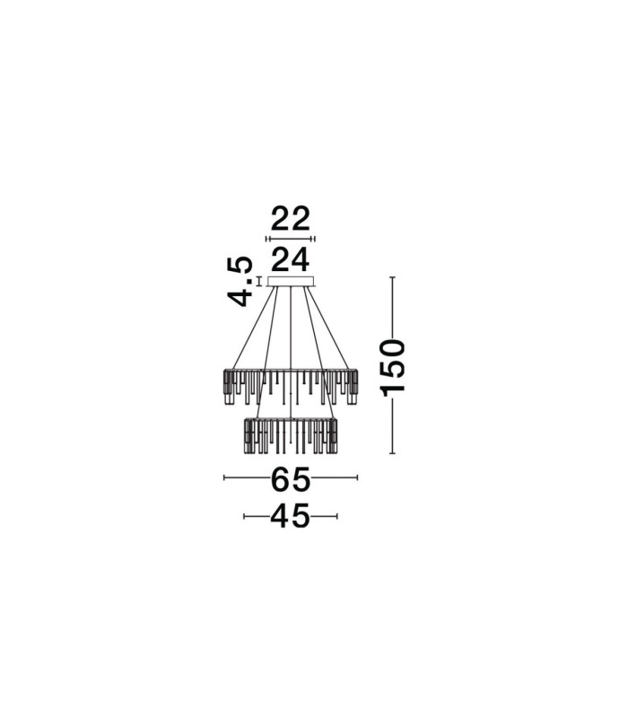 Stellar Integrated LED Pendant Ceiling Light Black Chrome Triac Dimmable LED 41W 3317lm 3000K-6