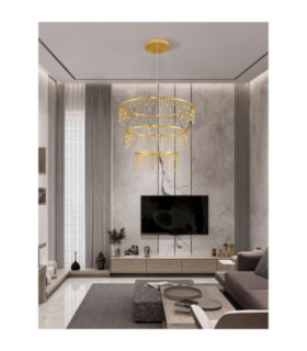 Stellar Integrated LED Pendant Ceiling Light Gold Triac Dimmable LED 72W 5866lm 3000K-2