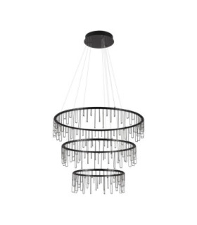 Stellar Integrated LED Pendant Ceiling Light Black Chrome Triac Dimmable LED 72W 5866lm 3000K-1