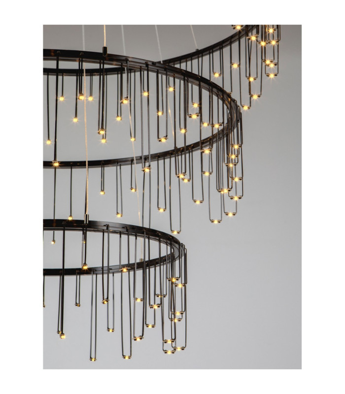 Stellar Integrated LED Pendant Ceiling Light Black Chrome Triac Dimmable LED 72W 5866lm 3000K-5