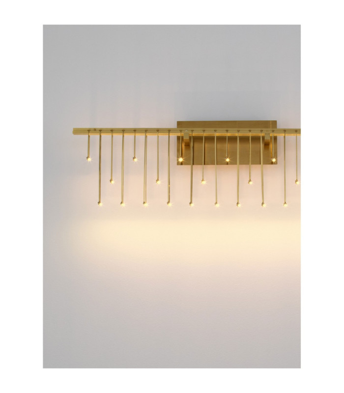 Stellar Integrated LED Wall Lamp Gold Triac Dimmable LED 11W 807lm 3000K-4