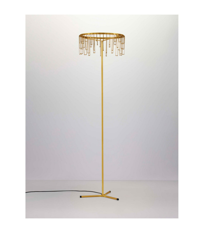 Stellar LED Integrated Floor Lamp Gold Dimmable LED 17W 1258lm 3000K-4