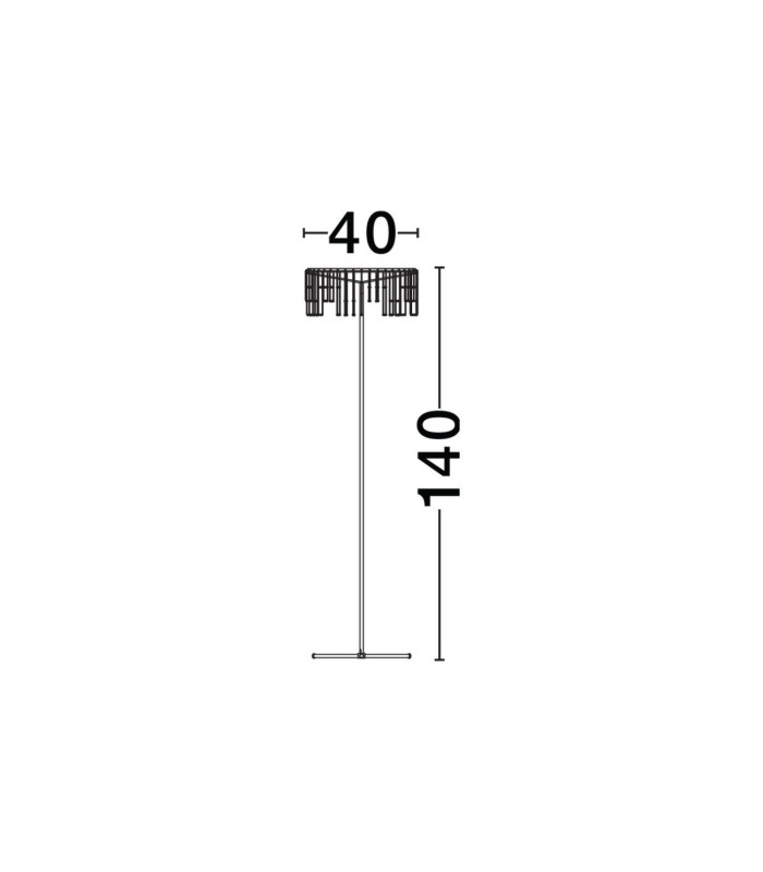 Stellar LED Integrated Floor Lamp Gold Dimmable LED 17W 1258lm 3000K-6