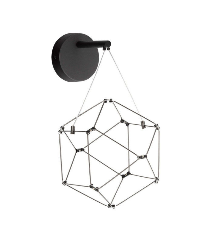 Nebula Integrated LED Wall Lamp Black Chrome LED 6W 345lm 3000K-1
