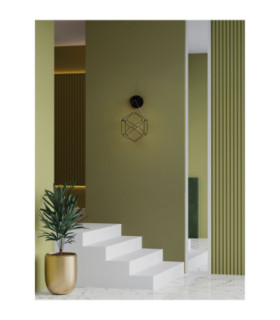 Nebula Integrated LED Wall Lamp Black Chrome LED 6W 345lm 3000K-2