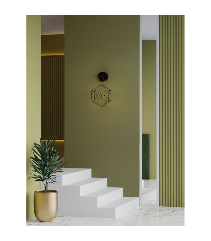 Nebula Integrated LED Wall Lamp Black Chrome LED 6W 345lm 3000K-2