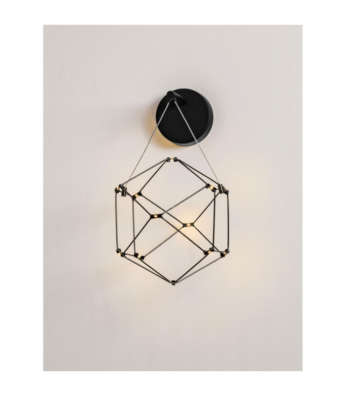 Nebula Integrated LED Wall Lamp Black Chrome LED 6W 345lm 3000K-5