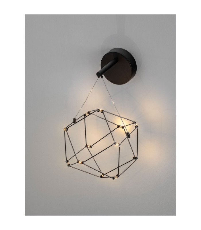 Nebula Integrated LED Wall Lamp Black Chrome LED 6W 345lm 3000K-6