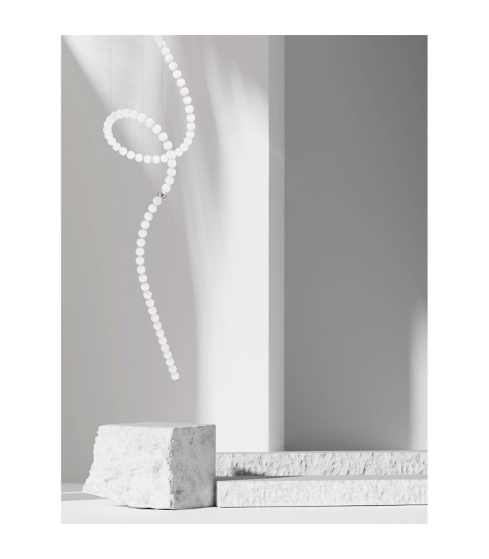 Perla Pendant Ceiling Light Chrome Opal Triac Dimmable LED 207W 13065lm 3000K-2