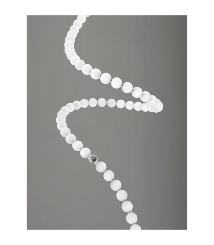 Perla Pendant Ceiling Light Chrome Opal Triac Dimmable LED 207W 13065lm 3000K-4