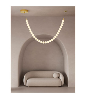 Perla Integrated LED Pendant Ceiling Light Gold Opal Triac Dimmable LED 48W 4031lm 3000K-2