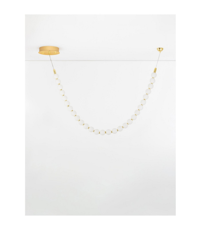 Perla Integrated LED Pendant Ceiling Light Gold Opal Triac Dimmable LED 48W 4031lm 3000K-3