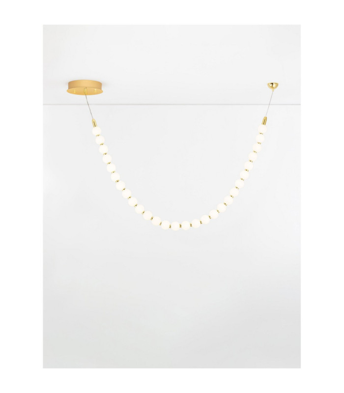 Perla Integrated LED Pendant Ceiling Light Gold Opal Triac Dimmable LED 48W 4031lm 3000K-4
