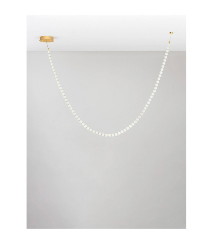 Perla Integrated LED Pendant Ceiling Light Gold Opal Triac Dimmable LED 109W 9732lm 3000K-3