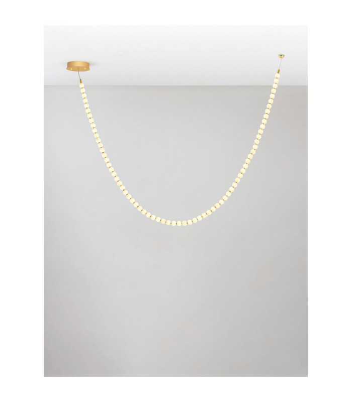 Perla Integrated LED Pendant Ceiling Light Gold Opal Triac Dimmable LED 109W 9732lm 3000K-4
