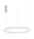 Perla Integrated LED Pendant Ceiling Light Chrome Opal Dimmable LED 72W 6492lm 3000K-1