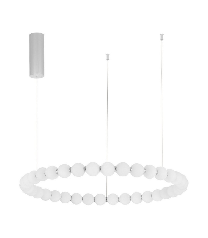 Perla Integrated LED Pendant Ceiling Light Chrome Opal Dimmable LED 72W 6492lm 3000K-1