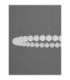 Perla Integrated LED Pendant Ceiling Light Chrome Opal Dimmable LED 72W 6492lm 3000K-5