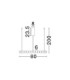 Perla Integrated LED Pendant Ceiling Light Chrome Opal Dimmable LED 72W 6492lm 3000K-6
