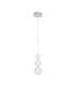 Perla Slim Pendant Ceiling Light Chrome Opal LED 11W 963lm 3000K-1
