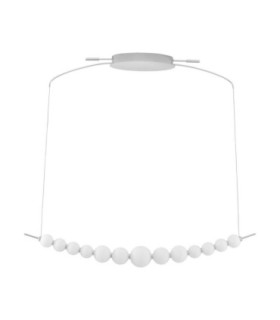 Perla Integrated LED Pendant Ceiling Light Chrome Opal Triac Dimmable LED 28W 2686lm 3000K-1