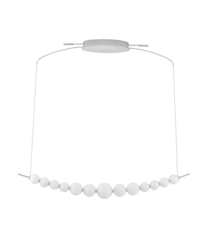 Perla Integrated LED Pendant Ceiling Light Chrome Opal Triac Dimmable LED 28W 2686lm 3000K-1