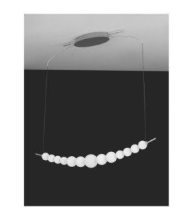 Perla Integrated LED Pendant Ceiling Light Chrome Opal Triac Dimmable LED 28W 2686lm 3000K-2