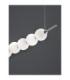 Perla Integrated LED Pendant Ceiling Light Chrome Opal Triac Dimmable LED 28W 2686lm 3000K-3