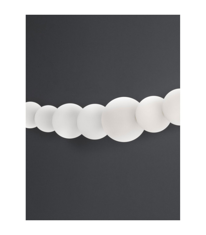 Perla Integrated LED Pendant Ceiling Light Chrome Opal Triac Dimmable LED 28W 2686lm 3000K-4