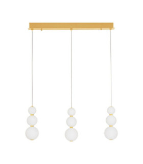 Perla Bar Pendant Ceiling Light Gold Opal Triac Dimmable LED 25W 2265lm 3000K-1