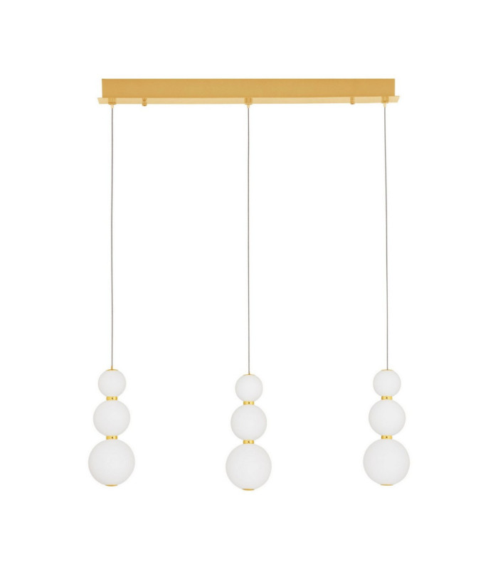 Perla Bar Pendant Ceiling Light Gold Opal Triac Dimmable LED 25W 2265lm 3000K-1