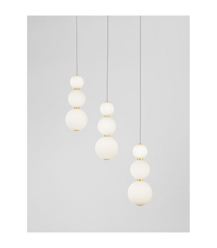 Perla Bar Pendant Ceiling Light Gold Opal Triac Dimmable LED 25W 2265lm 3000K-2