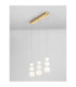 Perla Bar Pendant Ceiling Light Gold Opal Triac Dimmable LED 25W 2265lm 3000K-4