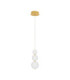 Perla Slim Pendant Ceiling Light Gold Opal LED 11W 963lm 3000K-1
