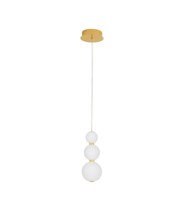Perla Slim Pendant Ceiling Light Gold Opal LED 11W 963lm 3000K-1
