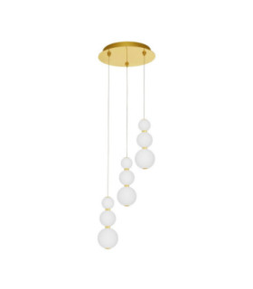 Perla Cluster Pendant Ceiling Light Gold Opal Triac Dimmable LED 32W 2747lm 3000K-1