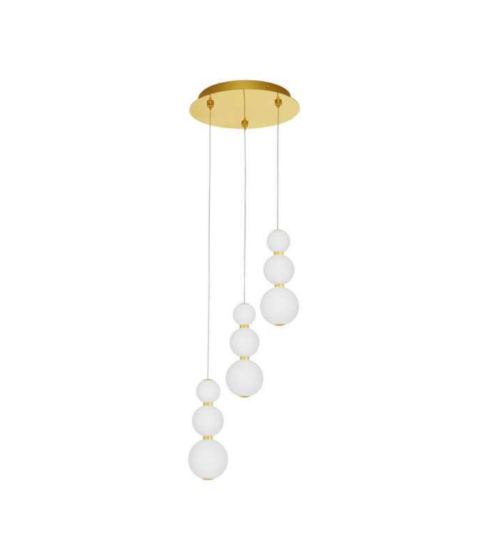 Perla Cluster Pendant Ceiling Light Gold Opal Triac Dimmable LED 32W 2747lm 3000K-1