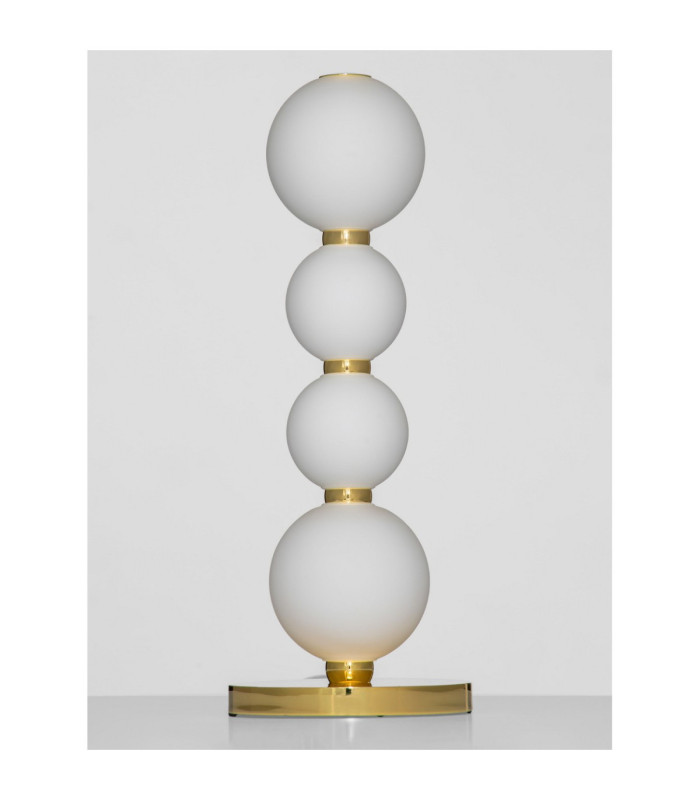 Perla Integrated LED Table Lamp Gold Opal LED 10W 868lm 3000K-3
