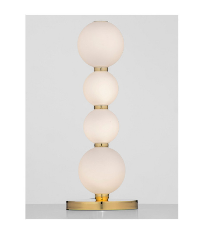 Perla Integrated LED Table Lamp Gold Opal LED 10W 868lm 3000K-4