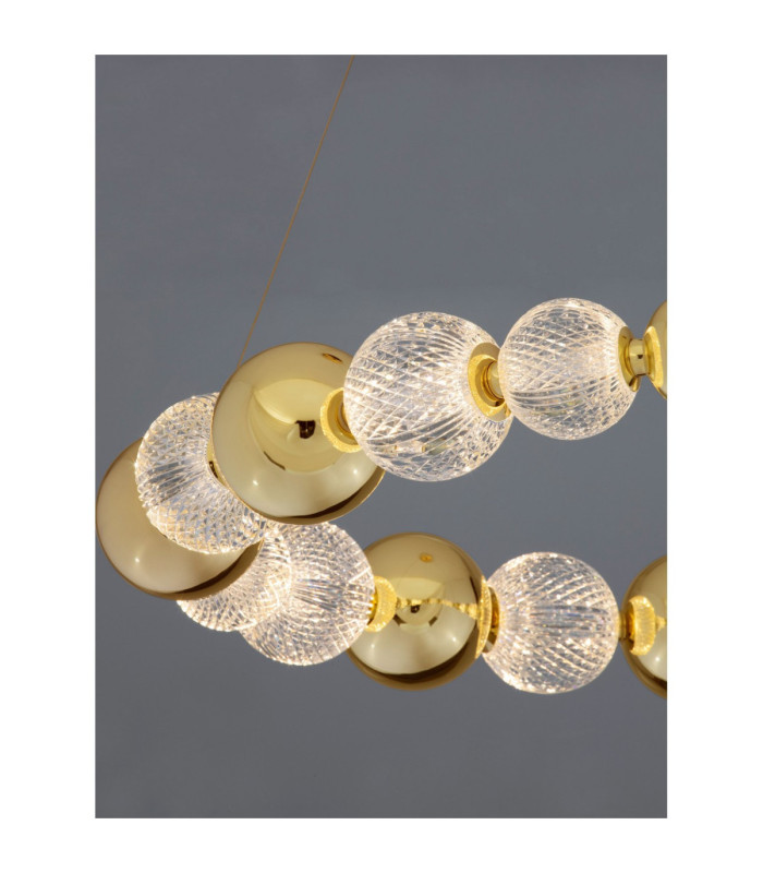 Brille Integrated LED Pendant Ceiling Light Gold Triac Dimmable LED 52W 3476lm 3200K-6